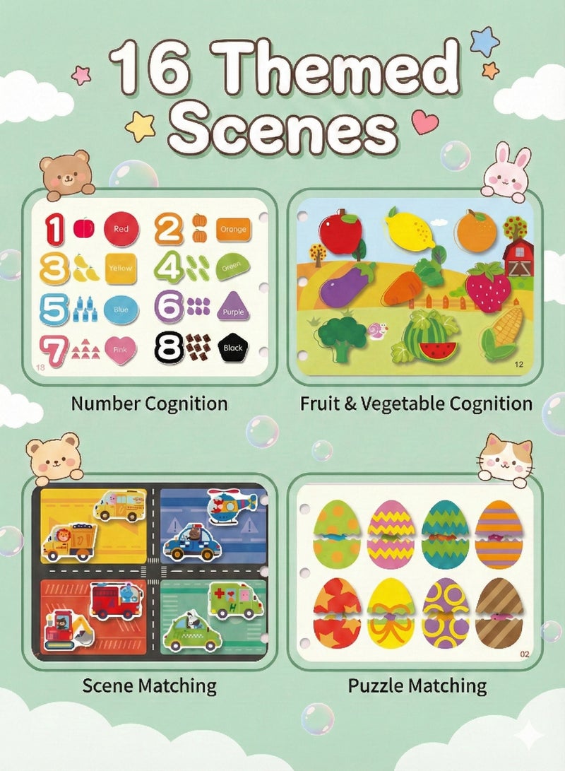 كتاب مشغول,30 صفحة ألعاب تفاعلية للتعلم المبكر للأطفال من 0-3 سنوات,كتب قراءة للأطفال,كتاب تفاعلي للأطفال,كتاب تفاعلي للأطفال,كتاب هادئ - Image 2